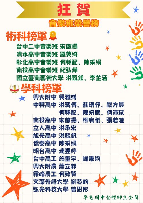 113年度草中會考成績圖片